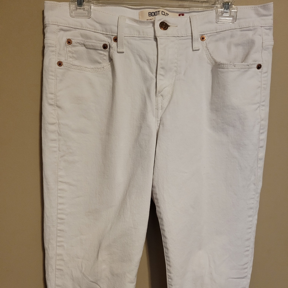 Levi's 515 Bootcut White Denim Jeans Women's Size